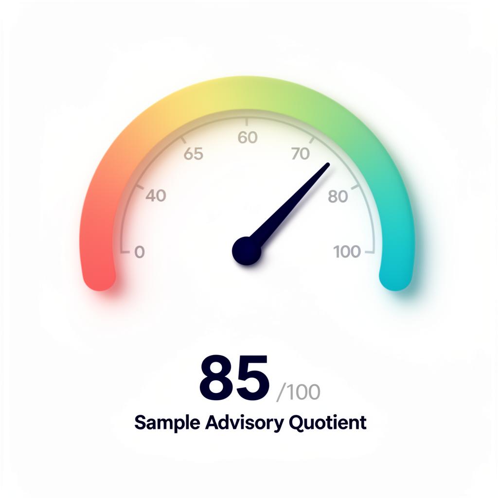 Sample Advisory Quotient - Score 85 out of 100